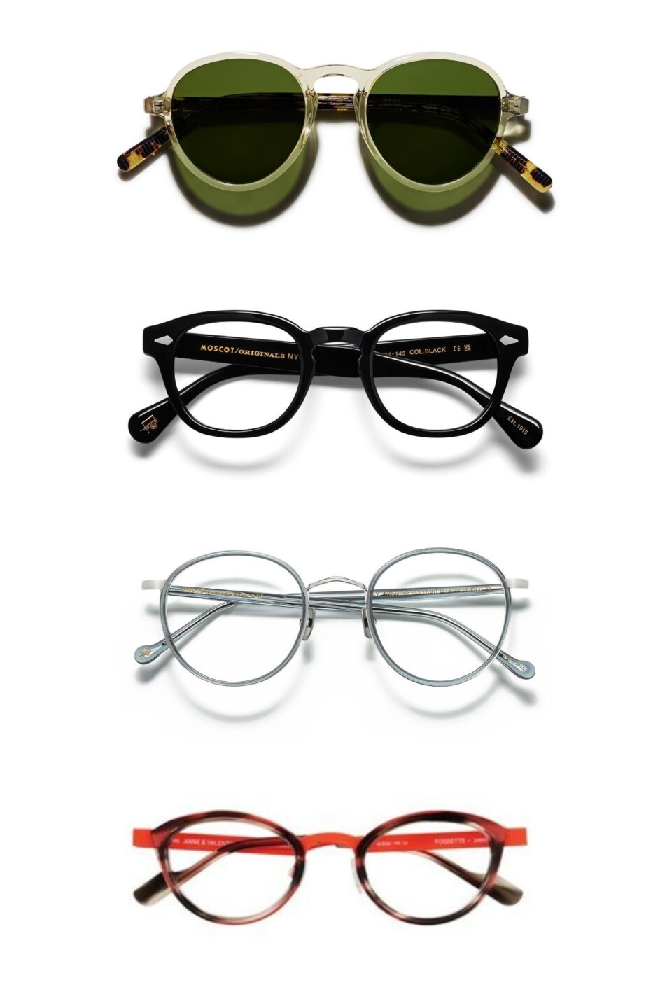 Slika prikazuje različite modele okvira koji pristaju na različite tipove lica